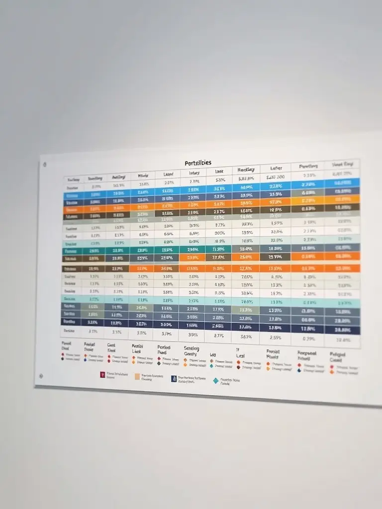 A diverse portfolio chart showing various investment options, representing diversified financial planning.
